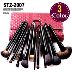 メイクブラシセット/化粧ブラシセット/化粧筆/お洒落な専用収納ケース付き20本セット STZ-2007の通販は 6,087円