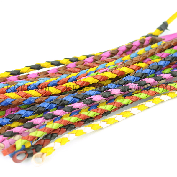 メール便対応】レザーブレスレット レザー ミサンガ 編み込み 2