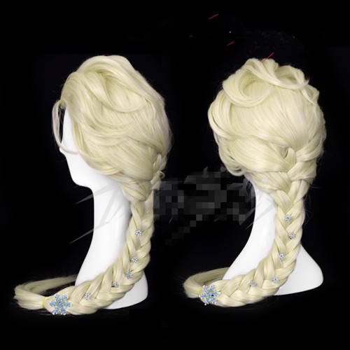 ディズニー アナと雪の女王 エルサ ELSA風 ☆雪の結晶髪飾り付き