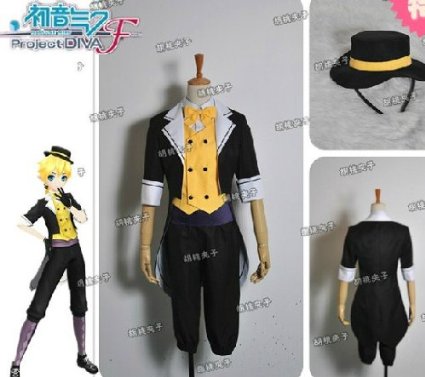 DK413   VOCALOID初音ミク、夢喰い白黒バク 　鏡音レン 風◆ コスプレ衣装　完全オーダメイドも対応可能