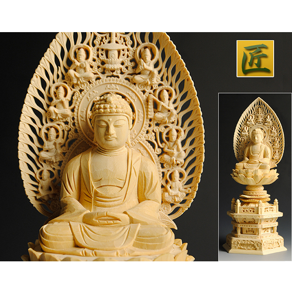 禅宗曹洞宗柘植材透かし彫り108羅漢念珠（仏教佛具工房）在庫品