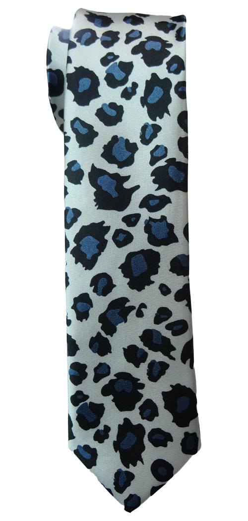 ネクタイ メンズ ナロー 細身 ブルーヒョウ柄 5cm ナロータイ フォーマル スーツ カジュアル ファッション 小物の通販はau Pay マーケット Falo ファロ