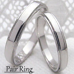 結婚指輪 段差デザイン ペアリング マリッジリング ホワイトゴールドK18 18金 2本セットの通販は 192,200円