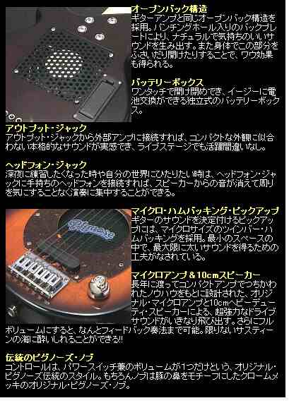 P Pignose アンプ内蔵 Pgg 0 ミニギター トラベルギター ピグノーズ アウトドア の通販はau Pay マーケット 楽器de元気