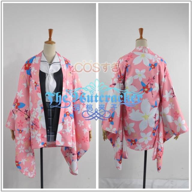 送料無料 ハナヤマタ　関谷なる　制服　捺染　和服　羽織  コスプレ衣装 高品質 新品 Cosplay アニメ