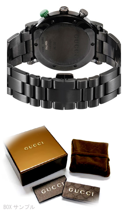 グッチ YA101331MSS-BLK クロノ 腕時計 GUCCI/import