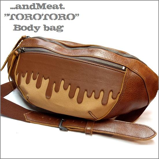 【...andMeat.】アンドミート 本革『トロトロ』シリーズ ヴィンテージレザー×帆布 ワンショルダー/ボディバッグ カラーオーダー可!