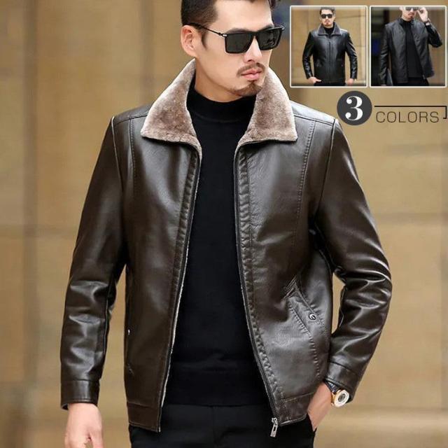 羊革メンズ革ジャン ムートンコート　レザージャケット　裏起毛　ムートンジャケット　メンズジャケット　バイクジャケット　ライダースジャケット　お兄系