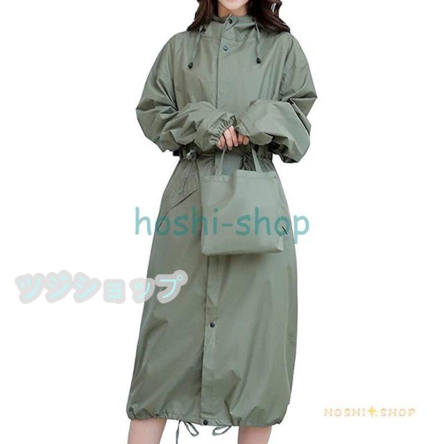 男女兼用 レインコート 自転車 メンズ ロング丈 レインウェア カッパ ポンチョ レディース 防水 おしゃれ 軽量 バイク用 通勤 通学 収納袋付き