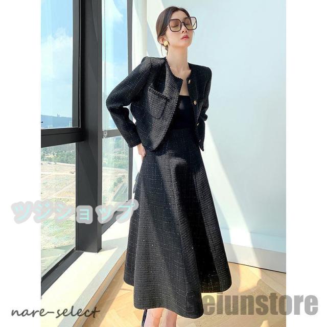 スーツ セットアップ ノーカラー レディース フレアスカート セレモニースーツ カジュアル 卒業式 ママスーツ 入園式 入学式 卒園式 フォーマル