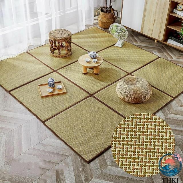 四季用ラグマット ユニット畳 たたみマット 滑り止め 敷き畳マット 夏 冷感 部屋 ごろ寝 お昼寝マット 収納バッグ付き 天然植物繊維 榻榻米 ごろ寝座布団