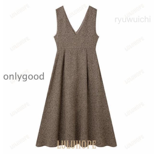 前掛けスコート 衣装 レディース ロング ジャンスカ オールインワン Vのど頚 ノースリーブ 太陽面爆発 秋冬 ゆったり 途轍も無い大きさ 事務所 心地よい