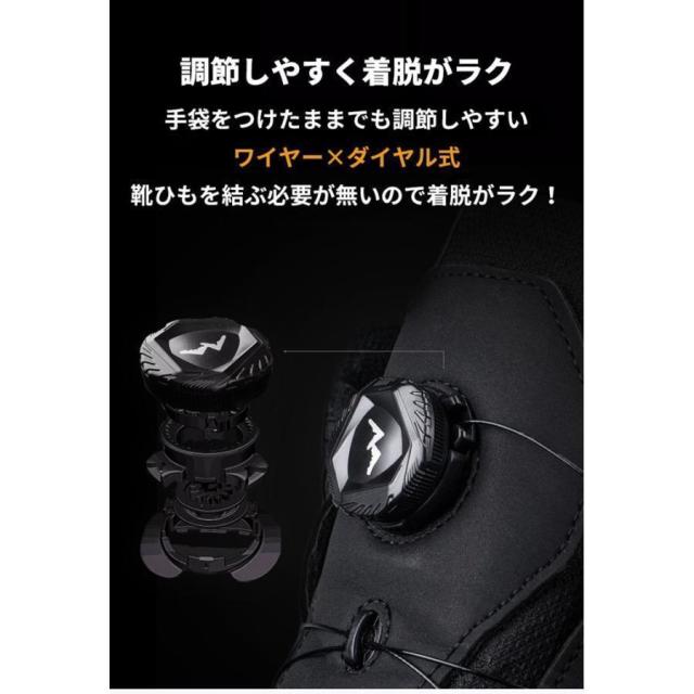 裏ボア スノーブーツ メンズ 紐いらず リール機能付き ダイヤル式ロック スノーシューズ ショートブーツ 暖かい 防寒_14