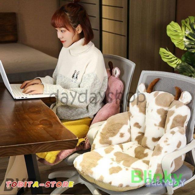 座椅子 おしゃれ 北欧 腰痛 コンパクト ハイバック 座布団 クッション かわいい プレゼント ギフト アニマル 大きめ 耳付き_11