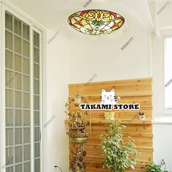 シーリングライト LED 北欧 おしゃれ ステンドグラス ガラス バロック モザイク 寝室 和室 玄関 ダイニング キッチン リビング レトロ 和風 天井照明器具_2