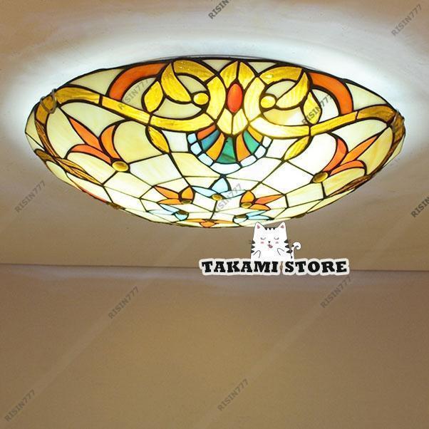 シーリングライト LED 北欧 おしゃれ ステンドグラス ガラス バロック モザイク 寝室 和室 玄関 ダイニング キッチン リビング レトロ 和風 天井照明器具_4