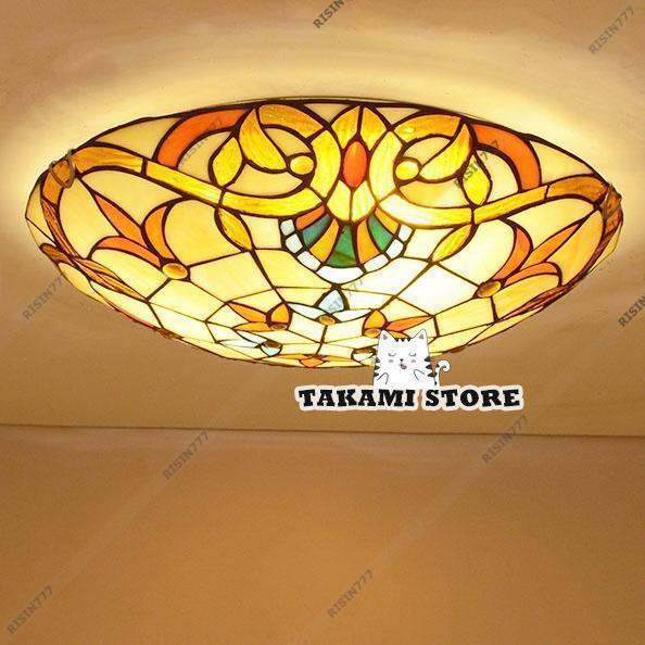 シーリングライト LED 北欧 おしゃれ ステンドグラス ガラス バロック モザイク 寝室 和室 玄関 ダイニング キッチン リビング レトロ 和風 天井照明器具_6