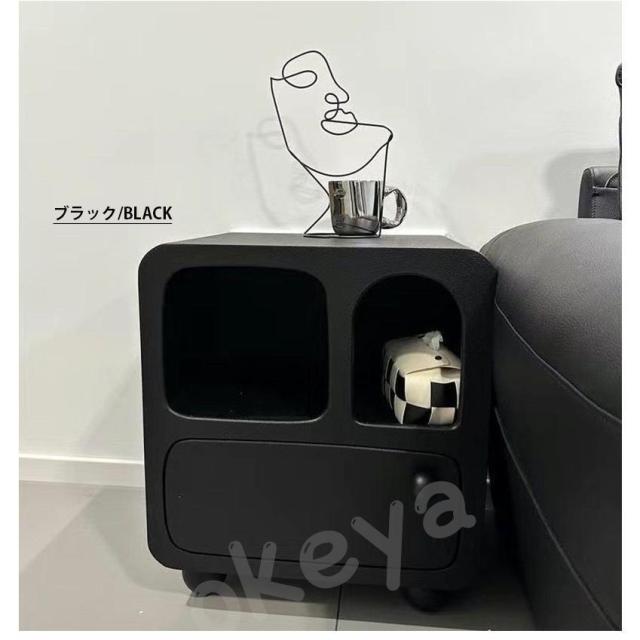 ベッドサイドテーブル 韓国インテリア キャビネット 北欧 おしゃれ かわいい 韓国 韓国インテリア 完全品 コンパクト マガジンラック ホワイト 引き出し_12