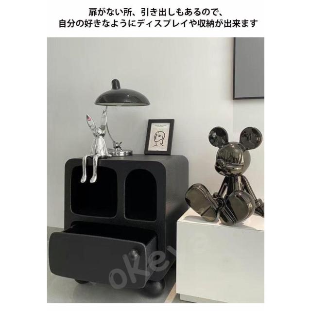 ベッドサイドテーブル 韓国インテリア キャビネット 北欧 おしゃれ かわいい 韓国 韓国インテリア 完全品 コンパクト マガジンラック ホワイト 引き出し_6