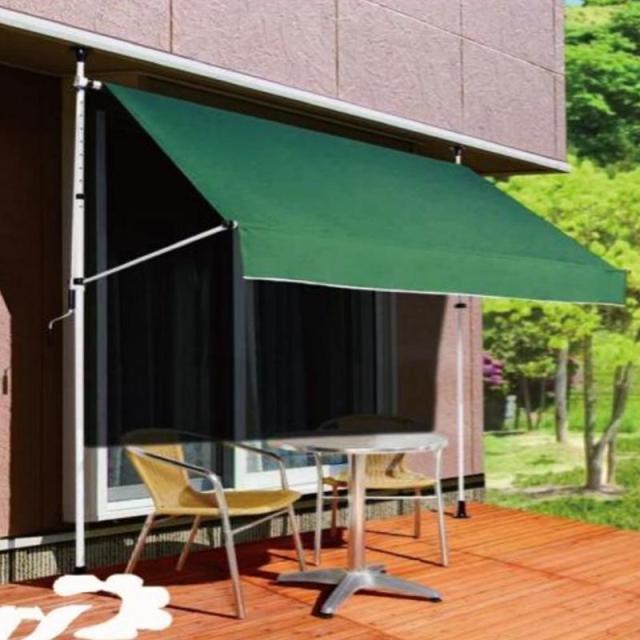 オーニングテント 幅1.5m/2m/2.5m/3m/3.5m/4m 突っ張り式サンシェード つっぱり式 オーニング 角度 高さの調節格納式手動日よけ 取り付けが簡単、テラス、ガゼボ_4