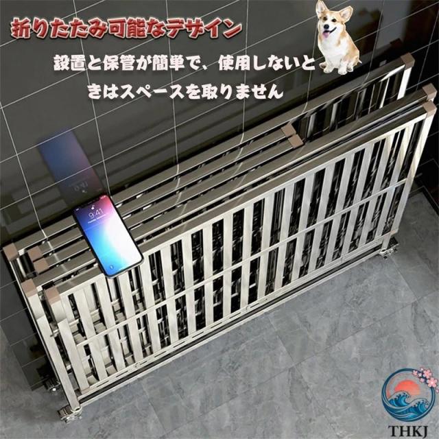 大型 犬用 臥せ篭 犬 倶楽部 愛玩動物 ステンレス鋼鋼製 キャスター付き添い人 THKJ 激しくて手ごわい 中型犬 ゲージ 愛玩動物住み家 矩形 大屋根付き添い人 お取りつくろう 飾り気の無い 愛玩動物装具
