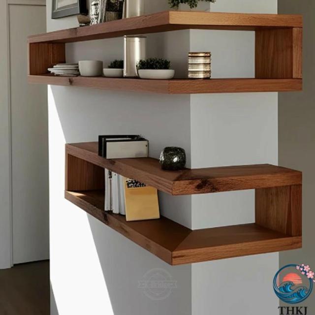 コーナー 棚 無垢材 壁掛け 角 壁 コーナーシェルフ ラック THKJ 木製 L型 シェルフ 取り付け ウォール オーペンシェルフ ウォー 人気 おしゃれ 快適_4