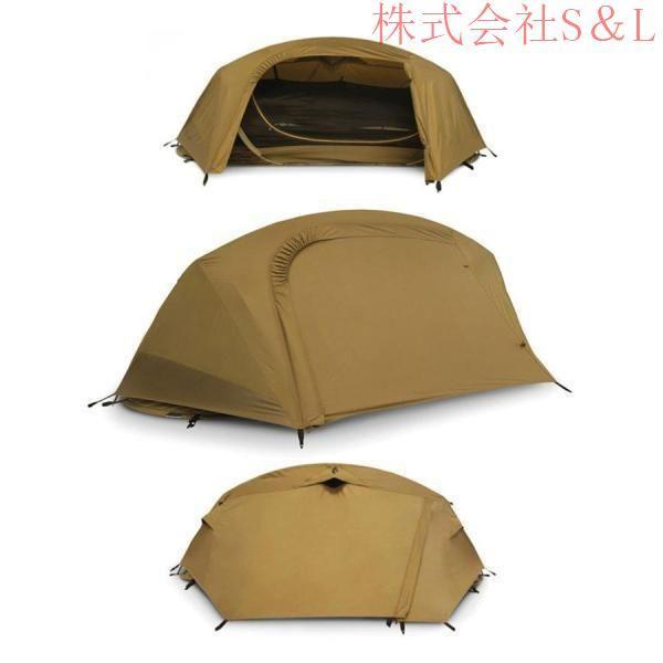 コットテントパップテントキャンプテントソロ テント バックパッキングテント ポール&amp;レインフライ付き １人用米軍用数秒でセットアップ_5