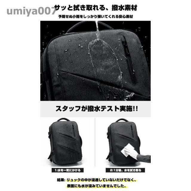 リュックサック ビジネスリュック 大容量 黒 防水 軽量 50代 メンズ40代高級 4 3 人気 通勤 通学 レディース 薄型  デイバッグ 出張 旅行 ポート_4