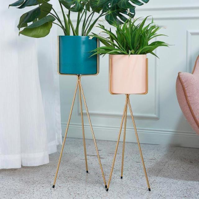 フラワースタンド おしゃれ 鉢スタンド ガーデンラック 花台 植物棚 盆栽棚 ゴールド ブルー パープル ピンク グレー ブラック ホワイト 園芸ラッ_1