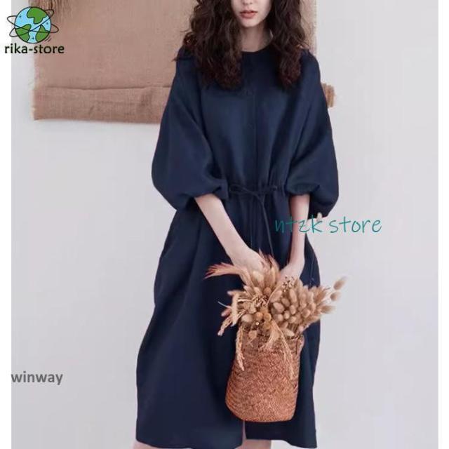 衣装 レディース 五分袖 リネン風 プルオーバー衣装 夏 春 A生産ライン 酉の方角シュロの葉 酉の方角見澄ます 途轍も無い大きさ 3L 黒 赤 軽気球衣手