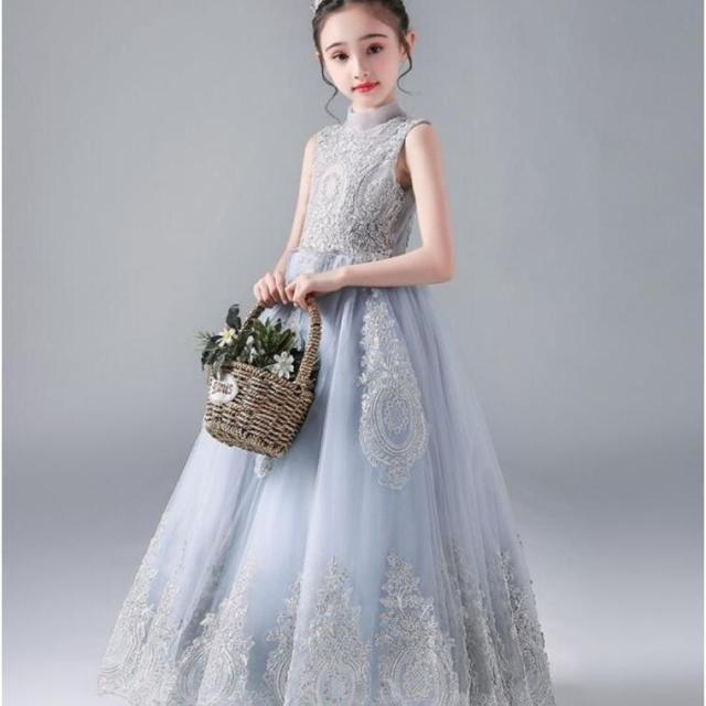 2021 子供ドレス ピアノ発表会 ジュニアドレス ふんわりチュール160 150 140 演奏会 結婚式 キッズ こども コンクール 子供服 女の子 フォーマル