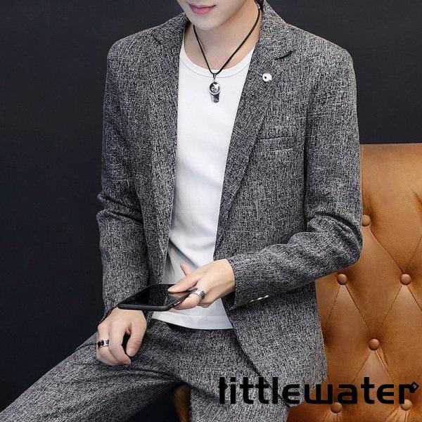サマースーツ セットアップ メンズ テーラードジャケット 長袖 カジュアルスーツ 上下セット 薄手 おしゃれ サマージャケット スキニーパンツ 春夏コーデ