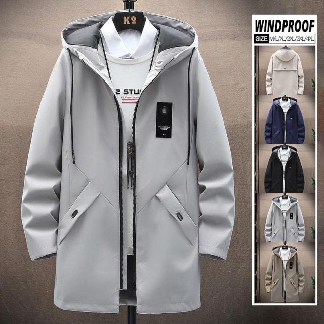 マウンテンパーカー パーカー メンズ ジャケット コート ウインドブレーカー ジャンバー アウター フード付き 撥水 春秋 ゆたり シンプル 通勤