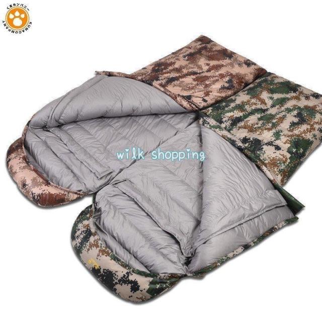 ダウン寝袋 羽毛 シュラフ 封筒型 キャンプ 秋冬用 連結 マット 洗える