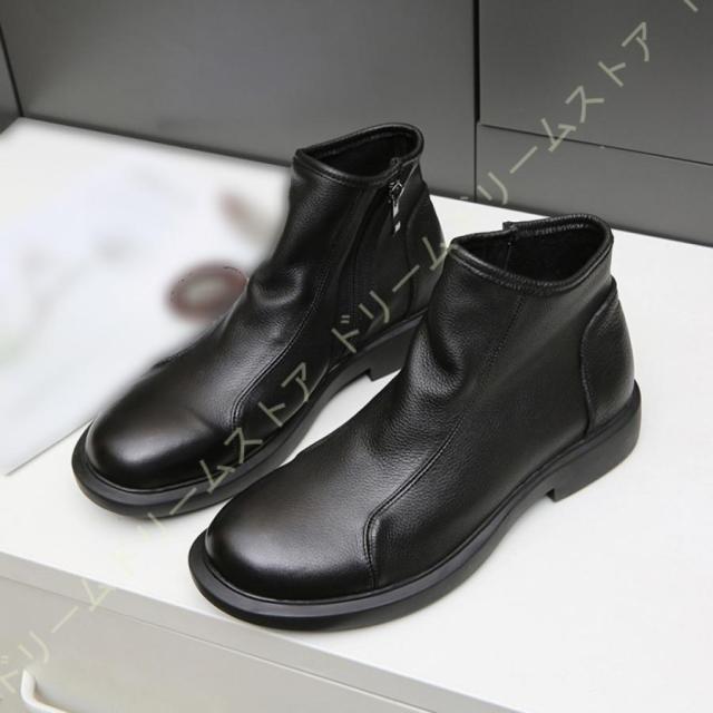 ショートブーツ ビジネスブーツブーツ ビジネスシューズ レザー 本革 チェルシーブーツ ファッション サイドゴア ブーツ メンズ 革靴 サイドジッパー 紳士靴