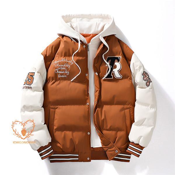 中綿ジャケット メンズ スタジャン アメカジ アウター ジャンパー 刺繍 防寒 カジュアル ワッペン ジャンパー 秋春冬 大きいサイズ