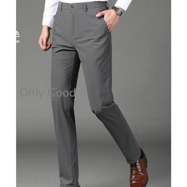 スラックス メンズ パンツ 接触冷感 イージーパンツ ストレッチパンツ カジュアル パンツ ストレッチ ロング ビジネス クールビズ 春秋 洗える
