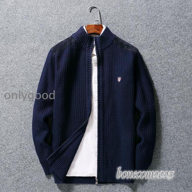 カーディガン セーター ニット メンズ ジップアップ 無地 前開き トップス アウター 羽織り