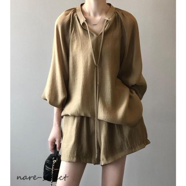 ラッシュガード レディース 上下 2点セット 台形パンツ春 夏 日焼け防止 セットアップ 水着の上に着る服