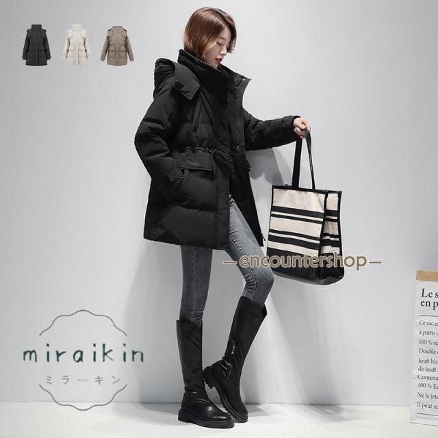 中綿コート レディース 中綿ジャケット 中綿ダウンコート ミディアム丈 アウター フード付き 防寒 暖かい 軽い 秋冬 大きいサイズ おしゃれ 20代 30代 40代 50代