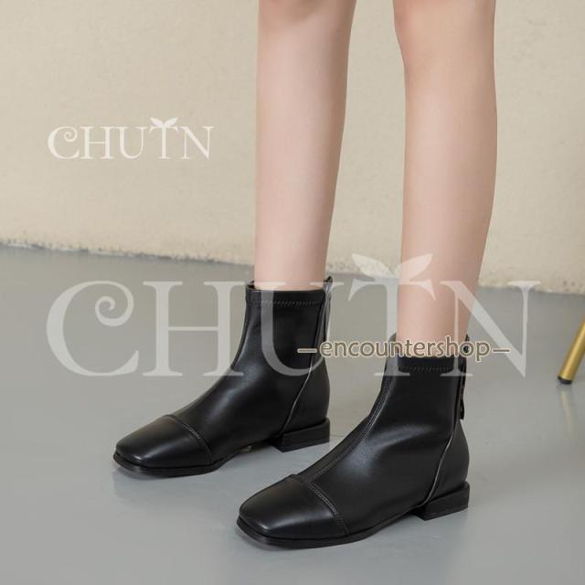 ブーティー歩きやすいショートブーツレディースブーツ ブーティー大きいサイズ ローヒールショートブーツ内ボア靴 美脚ショートブーツ足が疲れない 通勤?26.5cm