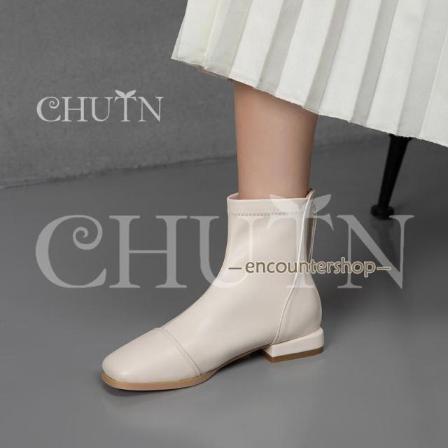 ブーティー歩きやすいショートブーツレディースブーツ ブーティー大きいサイズ ローヒールショートブーツ内ボア靴 美脚ショートブーツ足が疲れない 通勤?26.5cm