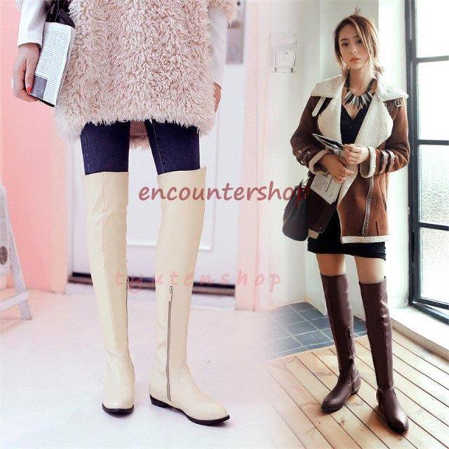 ブーツロングブーツ 可愛いニーハイブーツレディース短靴ローヒールスリッポンシューズ ショートブーツ22ｃｍ?26.5ｃｍ/大きサイズパンプス冬靴 結婚式 二次会