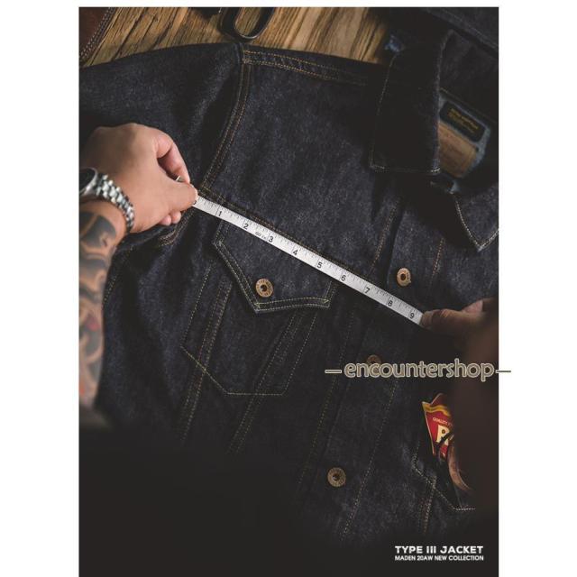 デニムジャケット メンズ Gジャン 14.8oz 100%綿 古着 ジージャン 春 秋 アウトドア キャンプ アメカジ ワーク バイク ヘビーウェイト