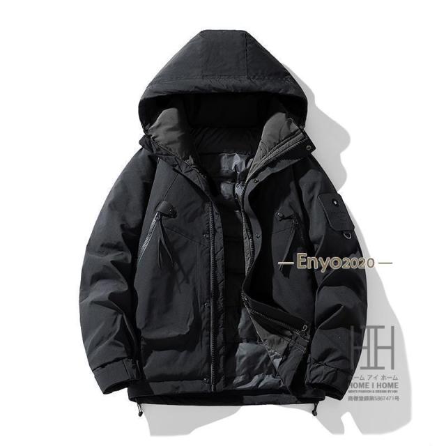 ダウンジャケット メンズ ダウンコート フード付き 撥水 厚手 アメカジ 防風 暖かい 防寒 ブルゾン カジュアル アウトドア ダウンコート 冬 冬服