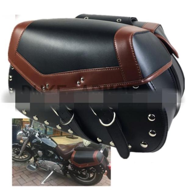 バイクサドルバッグ 特大PVC合成皮革絶縁スローオーバーヘビー