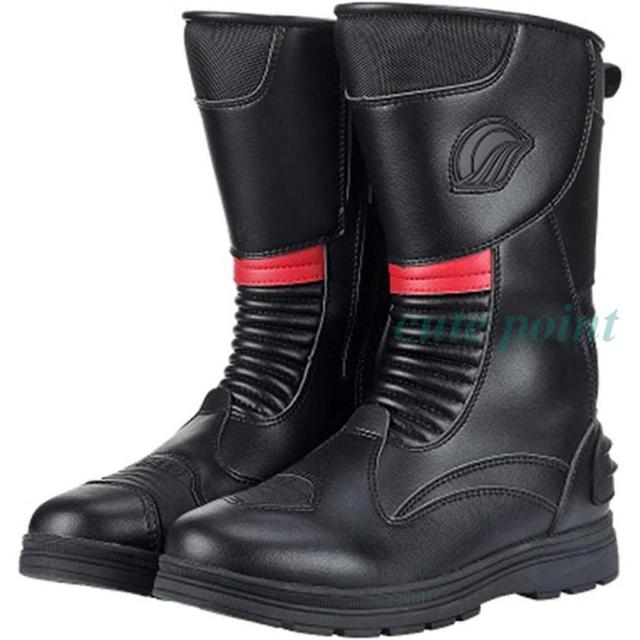 バイクブーツ イディングシューズ ロングブーツ レーシングブーツ オートバイ靴 バイク用ブーツ メンズ アウトドアシューズ プロテク 耐磨