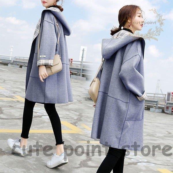 レディース ダッフルコート ロングコートフード付き 秋冬物 着痩せ アウター 防寒着 おしゃれ 女性用 保温 通勤 ダッフルコート