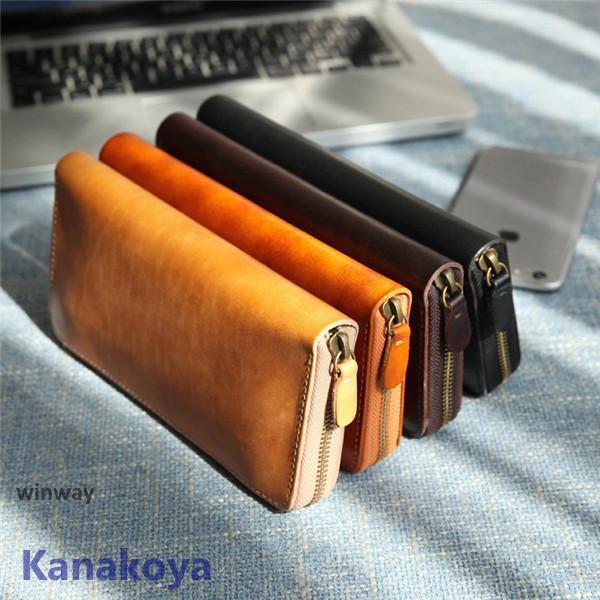 財布 長財布 メンズ 大容量 多機能 ラウンド さいふ 革 レザー 皮 牛革 本革 ビジネス おしゃれ かっこいい アメカジ カードいれ