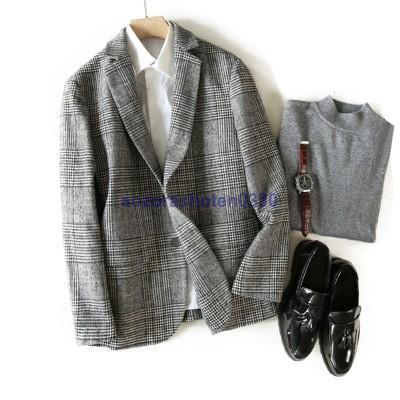 スーツコート 中綿ジャケット テーラードジャケット コート スーツ メンズ ビジネス アウター 2つボタン 細身 スリム 暖かい 通勤 秋冬 チェッ